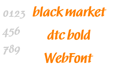 black market dtc bold WebFont