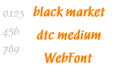 black market dtc medium WebFont