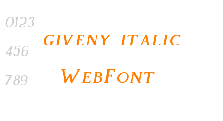 giveny italic WebFont