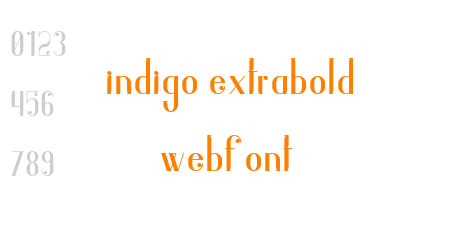 indigo extrabold webfont