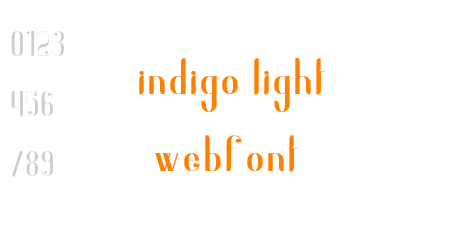 indigo light webfont