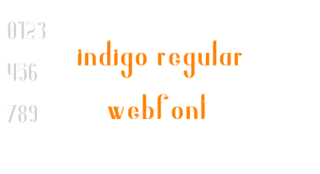 indigo regular webfont