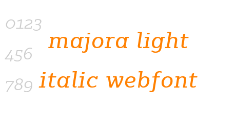 majora light italic webfont