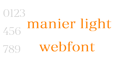 manier light webfont