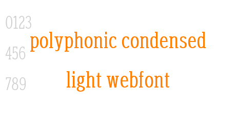 polyphonic condensed light webfont
