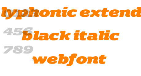 polyphonic extended black italic webfont