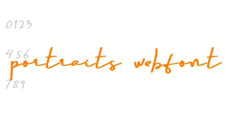 portraits webfont