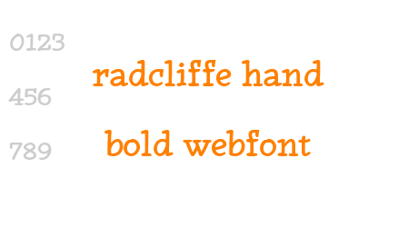 radcliffe hand bold webfont