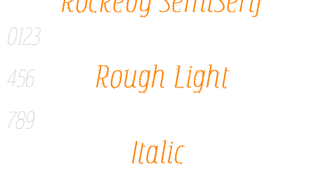 Rockeby SemiSerif Rough Light Italic