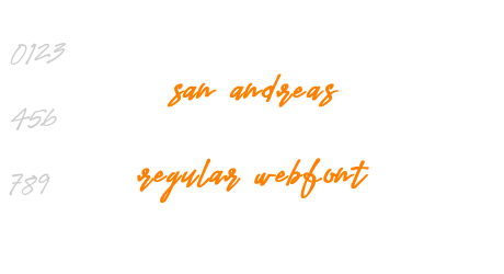 san andreas regular webfont