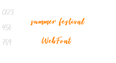 summer festival WebFont