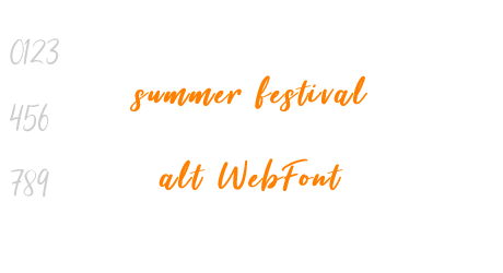 summer festival alt WebFont