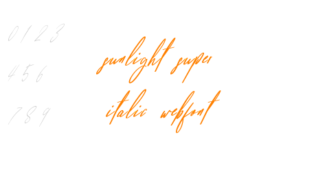 sunlight super italic webfont