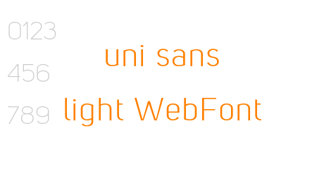 uni sans light WebFont