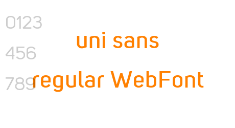 uni sans regular WebFont