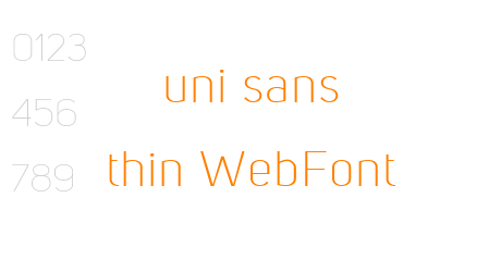 uni sans thin WebFont