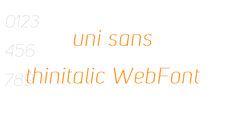 uni sans thinitalic WebFont