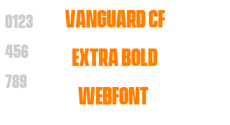 vanguard cf extra bold webfont