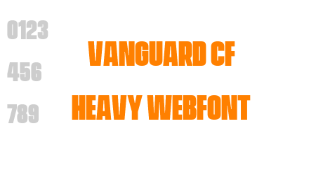 vanguard cf heavy webfont