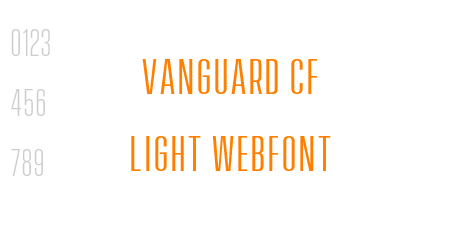 vanguard cf light webfont