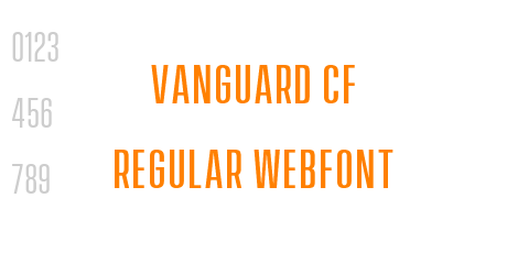 vanguard cf regular webfont