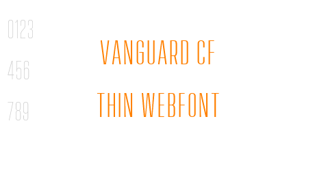 vanguard cf thin webfont