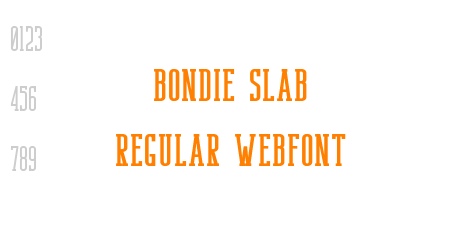 bondie slab regular webfont