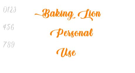 Baking Lion – Personal Use