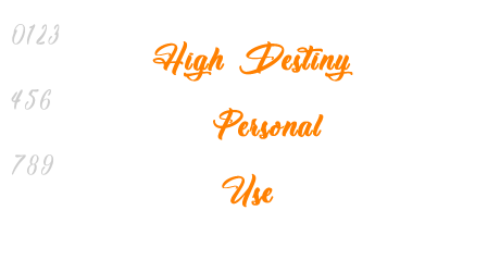 High Destiny – Personal Use