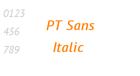 PT Sans Italic