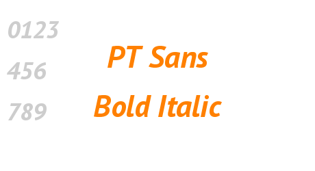 PT Sans Bold Italic