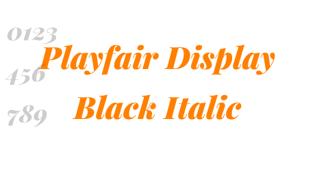 Playfair Display Black Italic