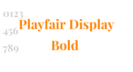 Playfair Display Bold
