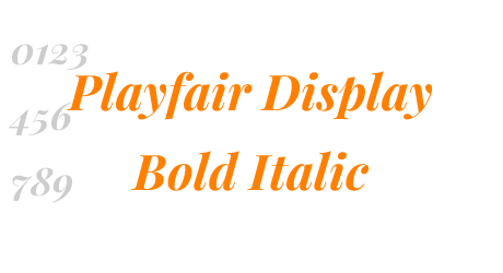 Playfair Display Bold Italic