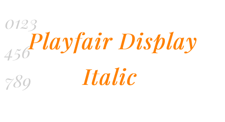 Playfair Display Italic