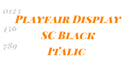 Playfair Display SC Black Italic