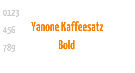 Yanone Kaffeesatz Bold