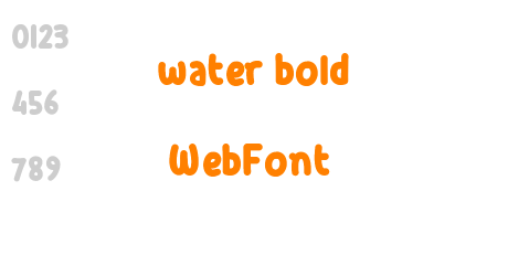 water bold WebFont